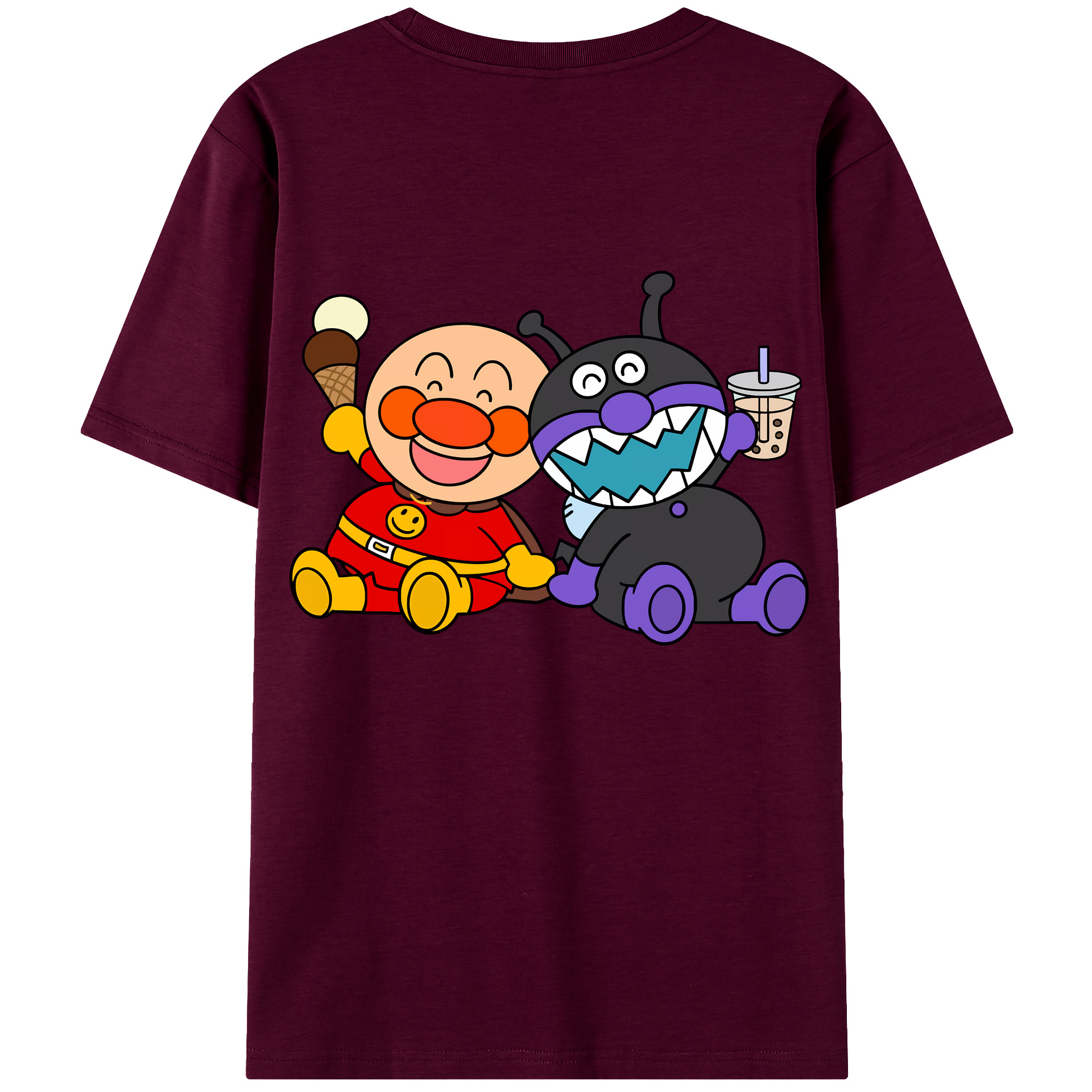 （画像用） アンパンマン Anpanman レディース半袖Tシャツ(バックプリント)